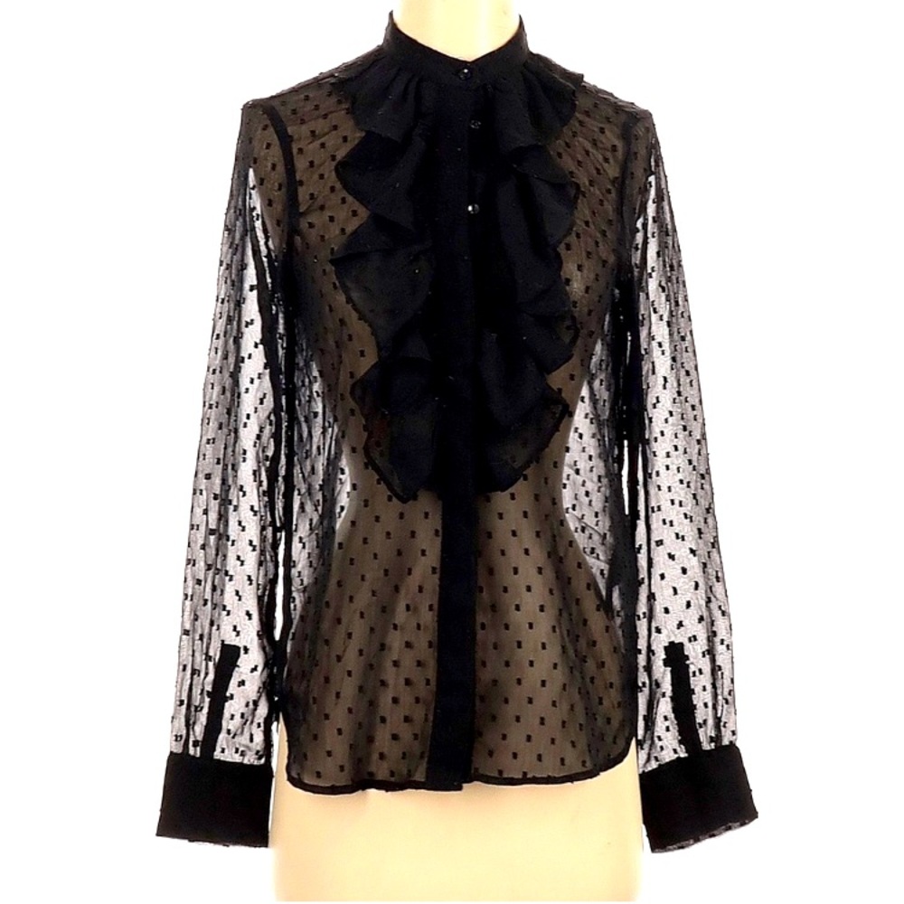 Beautiful black see through blouse.